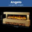 Corrigan Studio 195 cm W Clear Electric Fireplace with 5000 BTU