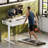 Electric Standing Desk With 3-tier Spacious Fabric Drawers, Height Adjustable Desk With Recessed Power Outlets, Sit Stand Table With Hidden Cable Management Tray-494546545