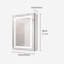 Armoire de toilette avec miroir DEL 20 x 28 pouces - Effet brume, étanche, intensité réglable, tactile, 3000K/6000K, fixation murale. Intensité réglable. 6000K, éclairage, interrupteur, tablette