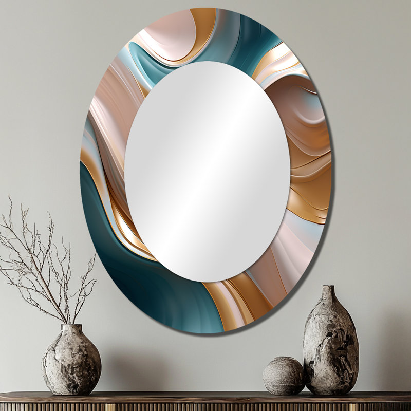 Miroir mural moderne Tender Wave Harmony, 40 po x 30 po