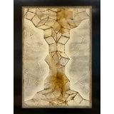 Abstract Beige And Brown Print by Thad Beal