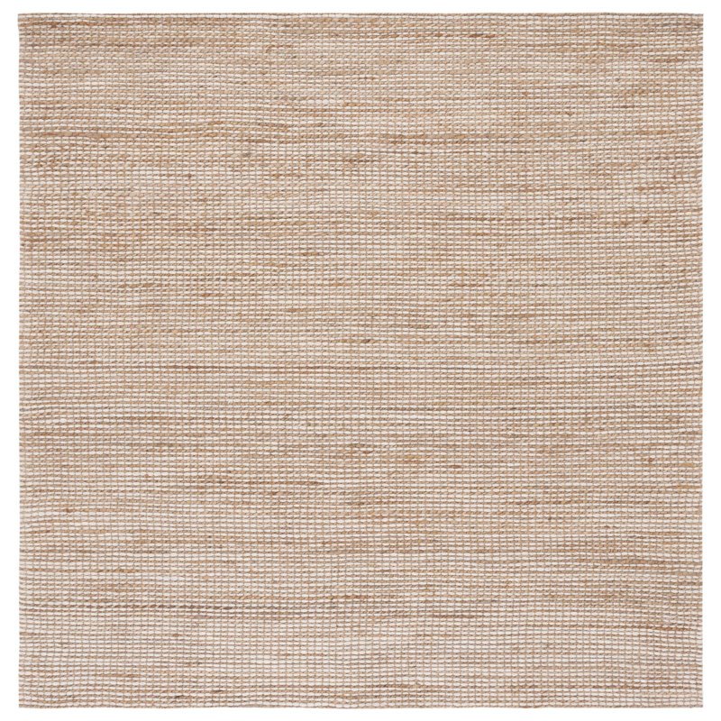 Aufmann Handmade Tufted Area Rug in Natural/Beige, Square 8'