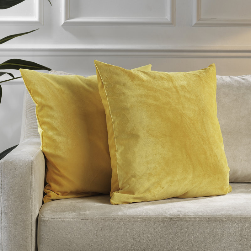 Housses de coussin rectangulaires en velours mat, 62 - jaune