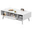 Modern Rectangular 100cm Four Leg Coffee Table with Storage-1347015792