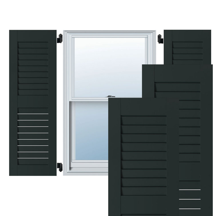 Exterior Real Wood Pine Open Louvered Shutters (Per Pair)