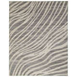 Dune Rug: Naturalist Hand Knotted Rug in Gray/Natural