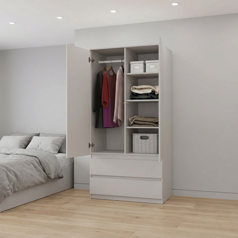Jonathin 2 Door Wardrobe, Beige