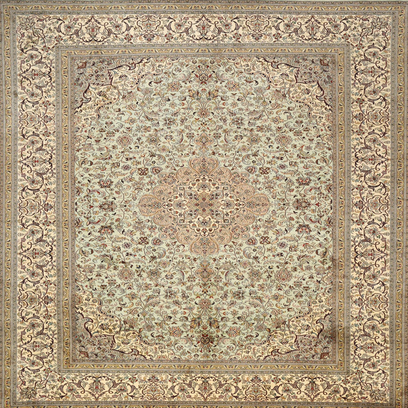 Tapis gris/brun traditionnel Jattin, Rond 7 pi