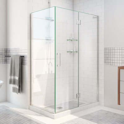 Unidoor-X 47.38" x 72" Rectangle Hinged Shower Enclosure