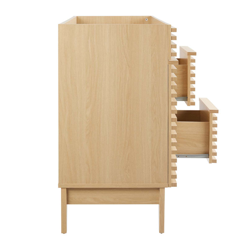 Render Oak 48" Mid-Century Modern Double Bathroom Vanity Cabinet
