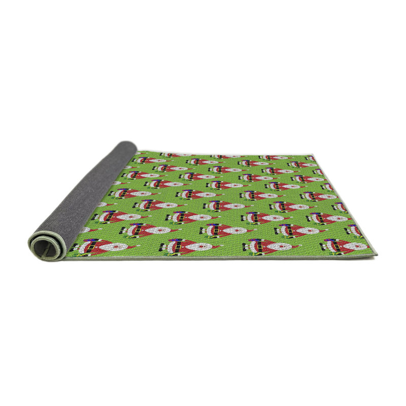 Tapis décoratif vert Bonda, Rond 5 pi