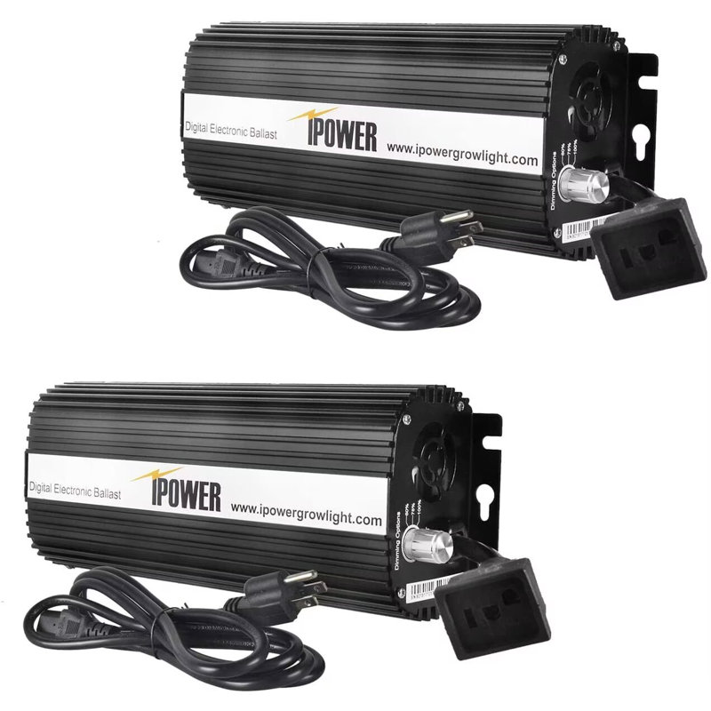 IPower Ballast, ballast d'horticulture électronique à intensité variable numérique pour système de culture hydroponique HPS MH, noir, paquet de 2