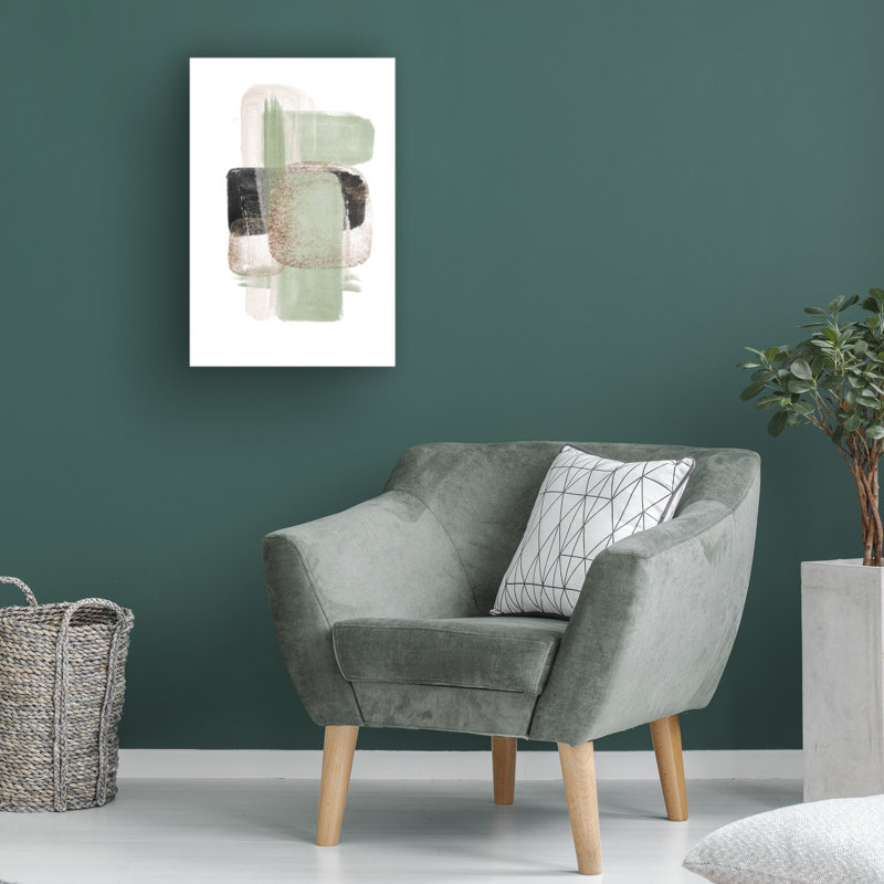 Impression sur toile «Simple Green 1» par Sally Ann Moss