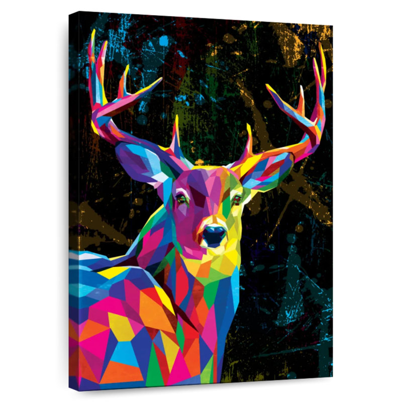 Brampt Geometric Colored Buck, 24" H x 16" W