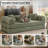 63" Corduroy Sleeper Sofa Modular Sofa Bed Compression Foam Couch Bed With 2 Pillows - No Assembly Required-76797009-79693598