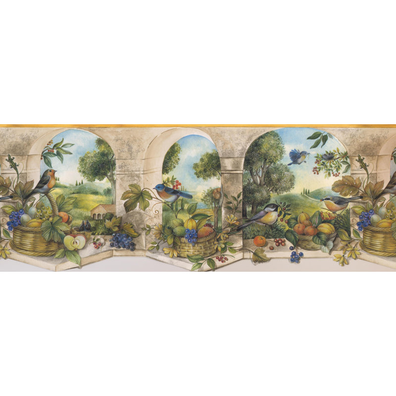 Bordure de papier peint rétro Hummell