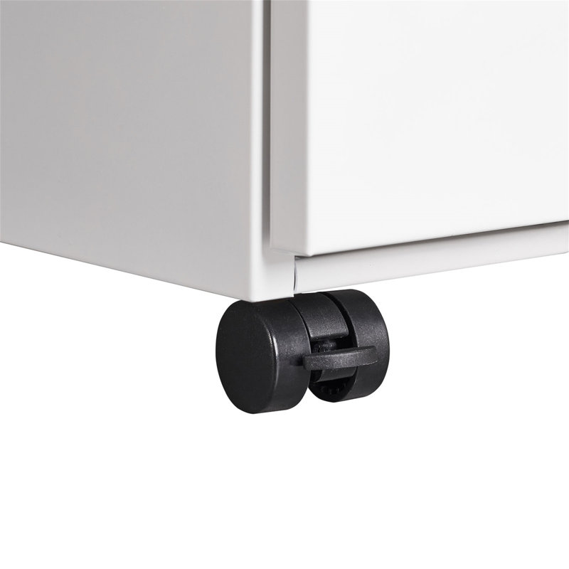 [Installation Required] 3-Drawer mobile filing cabinet with lock, legal/letter sized office storage filing cabinet, metal filing cabinet ,suitable for offices and study rooms