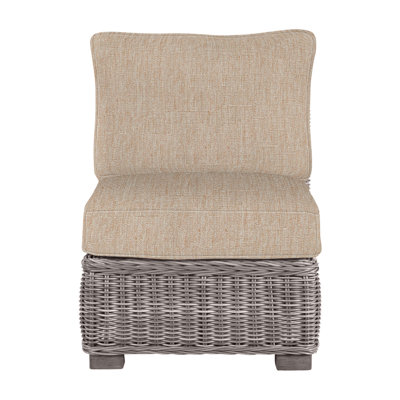 Rustic Woven Sectional Slipper Chair