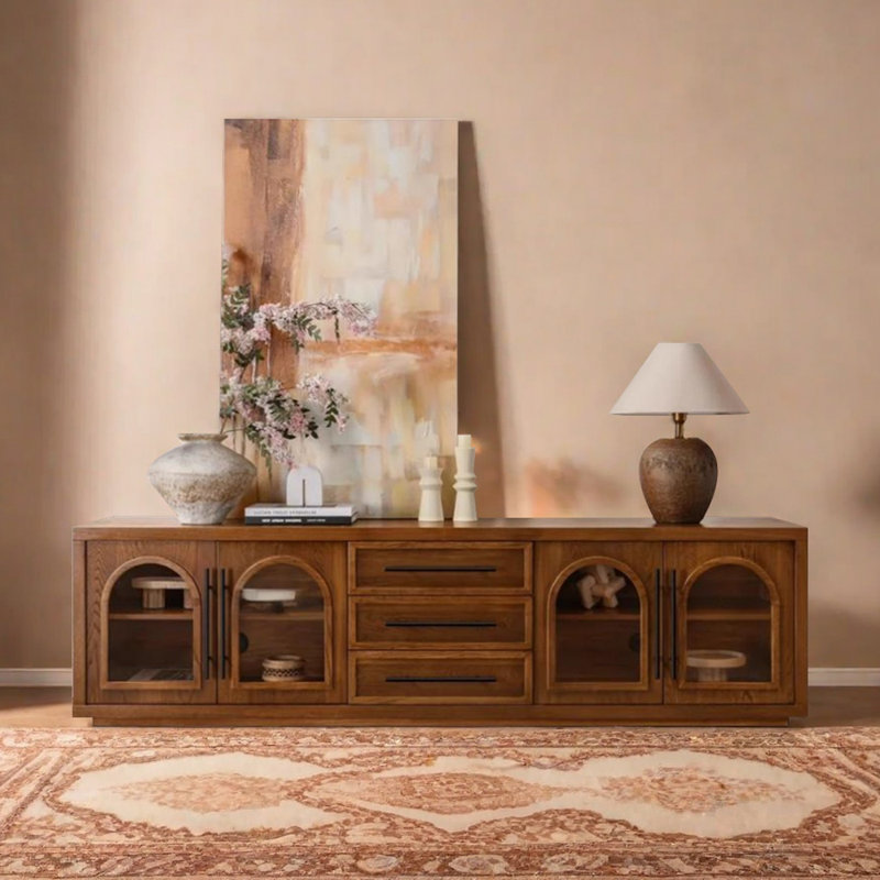 Retro and niche design-oriented TV cabinet