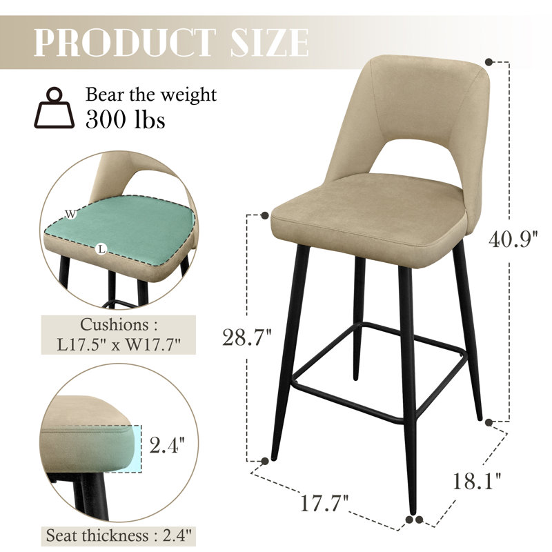 Ensemble de 2 tabourets de bar Home