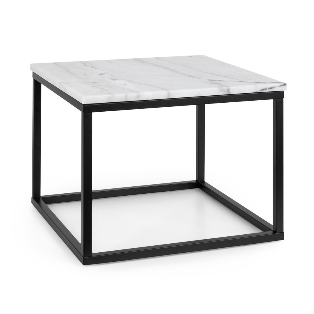 Perspections Volos T50 Couchtisch 50X40x50cm (Bxhxt) Marmor Indoor & Outdoor Schwarz / Weiß