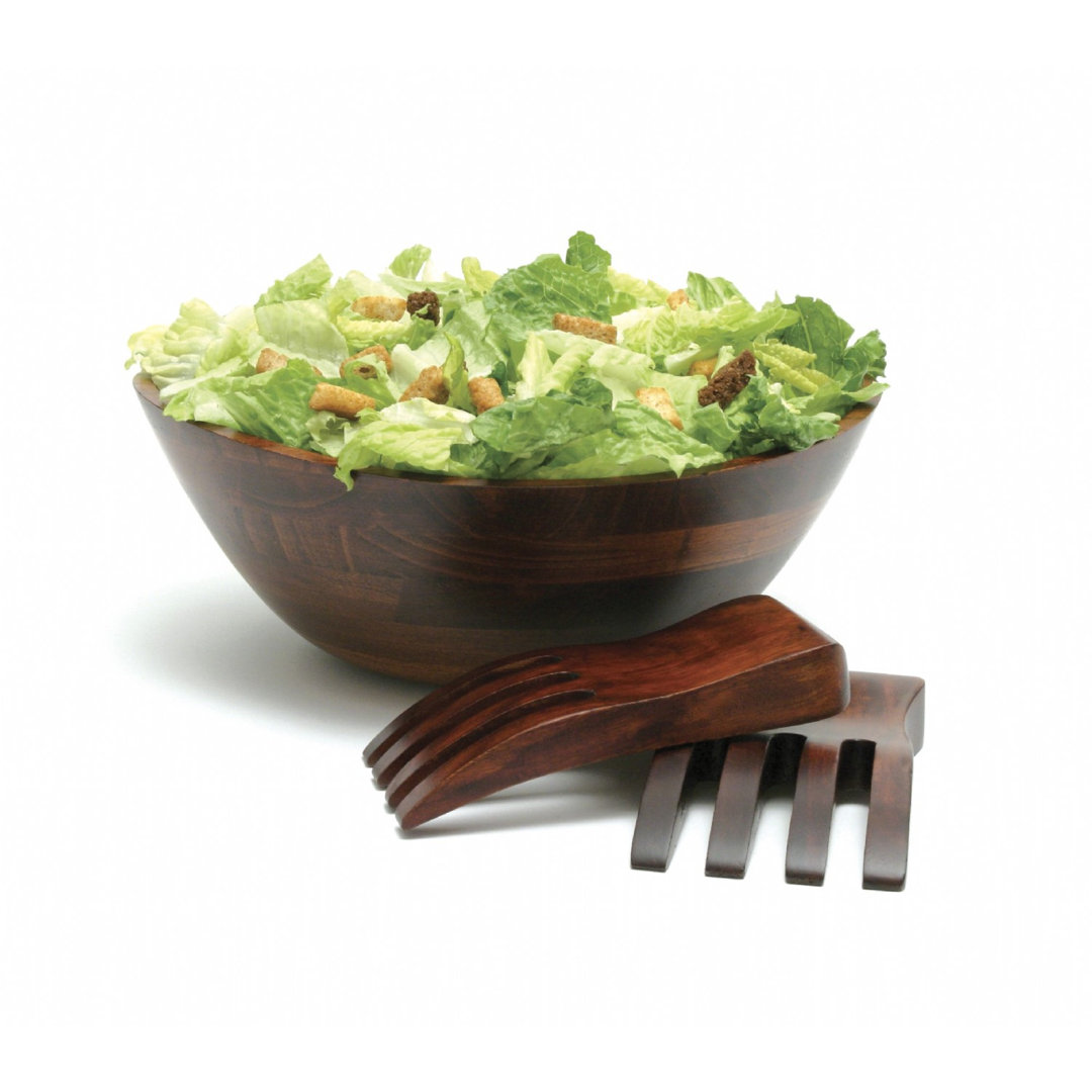 Birch Lane™ Camila Wood Salad Bowl Millwood Pines