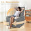 67cm Wide Home Theatre Recliner with Massager,Heating,Rocker Recliner Chair with Swivel-1795400263