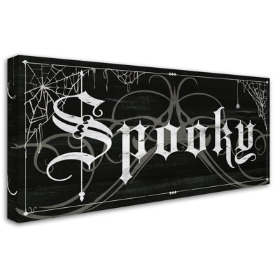 'Spooky' Textual Art on Wrapped Canvas