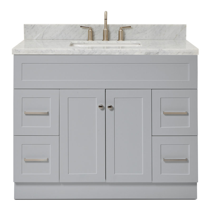 Ensemble de meuble-lavabo simple 43 po Hamlet, gris