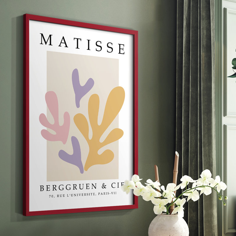 Matisse CEC XXXIV, reproduction encadrée - bois massif, Rouge, H 10 po x l 8 po