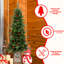 Arbre de Noël 48 pouces avec 100 lumières à DEL colorées, 396 pointes, baies rouges, pin et pot à paillettes stable