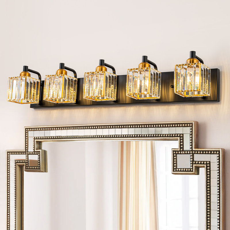 Corstiaan Dimmable Vanity Light, Matte Black/Gold, 5