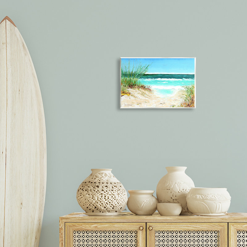 "Tropical Beach View", art mural par Christine Reichow, H 10 po x l 15 po