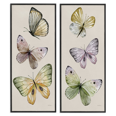 «Delicate Butterfly Butterfly Trio», ensemble de 2 giclées sur papier par Carol Robinson