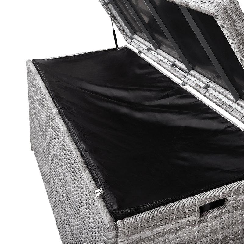 WFX Utility 158cm W 600L Wicker Deck Box, Grey