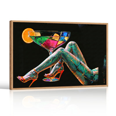 Ensemble de 1 tableau sur toile représentant des jambes artistiques