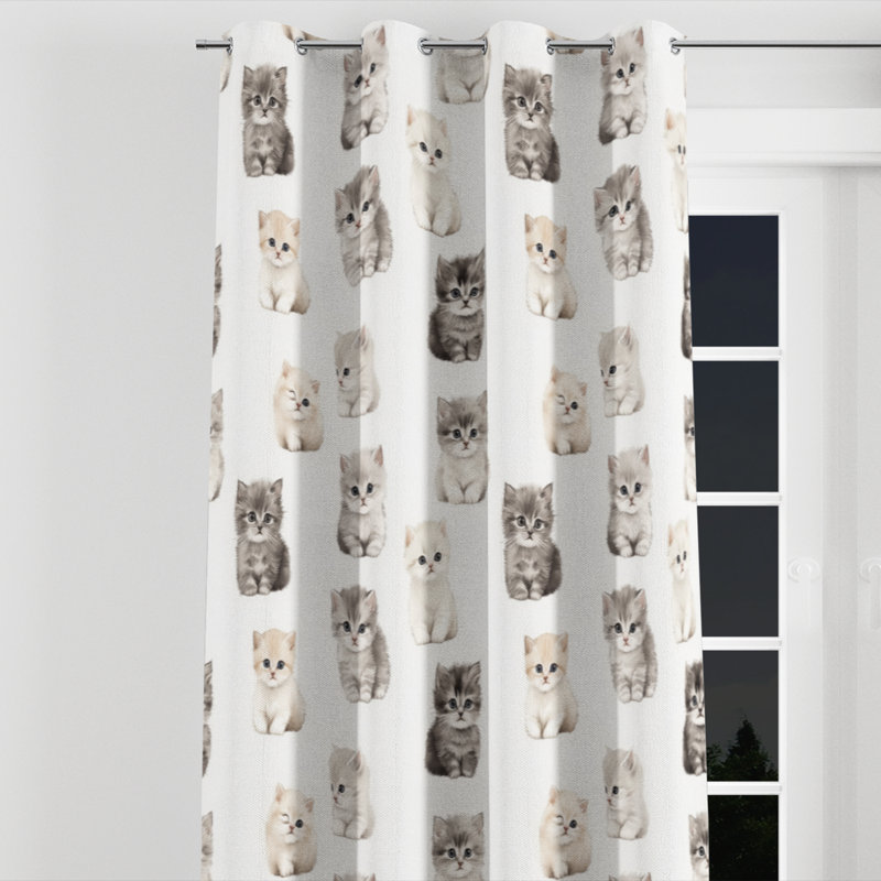 Rideaux pour chambre d'enfant Kids - Cozy Borwin, L 52 po x L 120 po, Œillets argentés