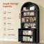 81" Tall Arched Cabinets, Bookcase with Storage-1946663921