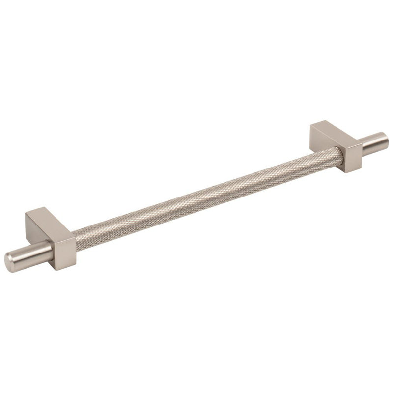 Larkin 3 Knurled Center Bar Pull, Satin Nickel, 12"