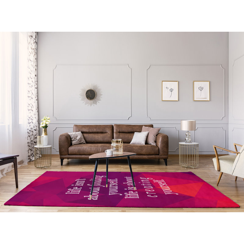 Tapis en chenille artificielle Quotes, Rectangle 5 pi x 7 pi