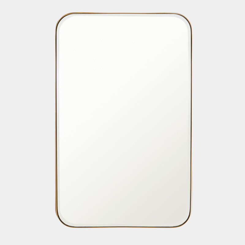 Banded Stainless Steel Rectangle Mirror