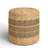 Penthia 17.71" Wide Round Striped Pouf Ottoman