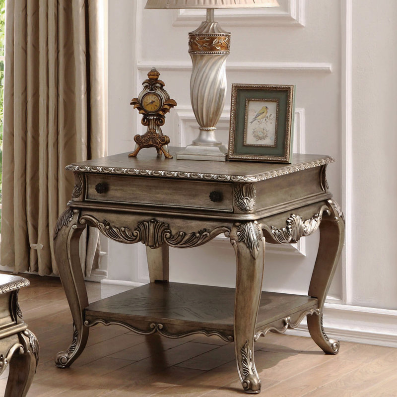 Vintage Oak Rectangular End Table