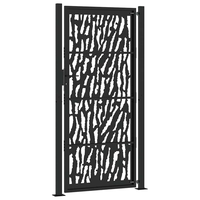 Weathering Steel Gate, Black, 105 x 205 cm