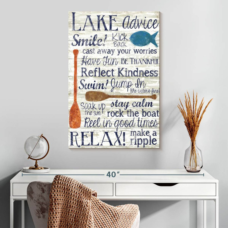 Lake Advice, 30" H x 20" W