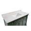Ensemble de meuble-lavabo simple 48 po avec armoire vert sauge et comptoir en marbre d'ingénierie-680137444-798058294