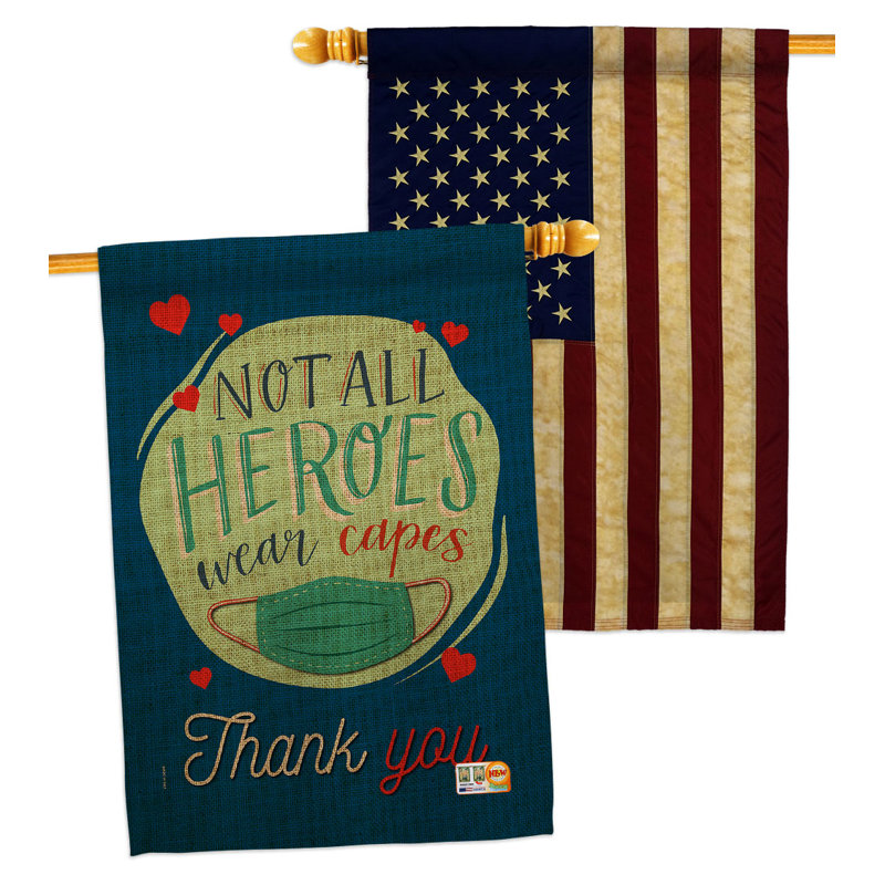 Double Sided 40'' H x 28'' W Polyester House Flag