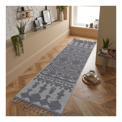 Tapis d'intérieur / extérieur blanc / gris Collection