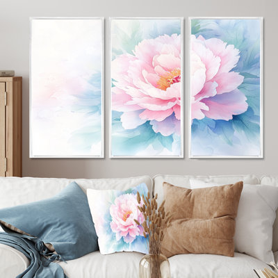 Adamantia - ensemble d'art mural pivoines