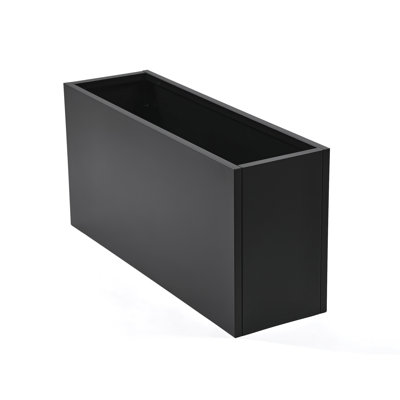 Dees Metal Rectangular Planter Box with Drainage Holes, Outdoor Plant Container for Patio, Yard, or Balcony